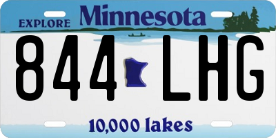 MN license plate 844LHG
