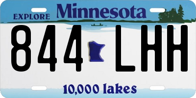 MN license plate 844LHH