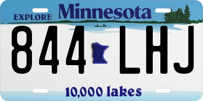 MN license plate 844LHJ