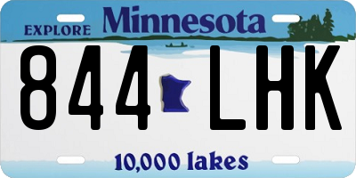 MN license plate 844LHK