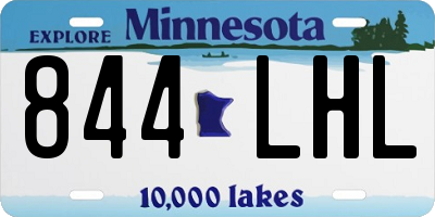 MN license plate 844LHL