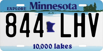 MN license plate 844LHV