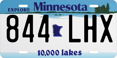 MN license plate 844LHX