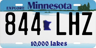 MN license plate 844LHZ