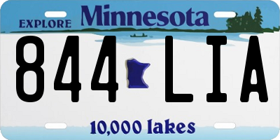 MN license plate 844LIA