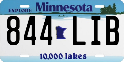 MN license plate 844LIB