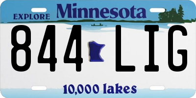 MN license plate 844LIG