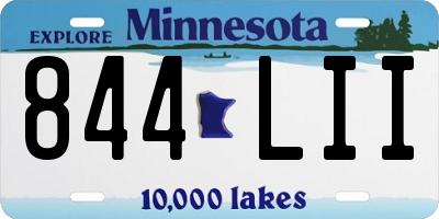 MN license plate 844LII