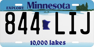 MN license plate 844LIJ