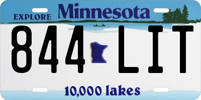 MN license plate 844LIT