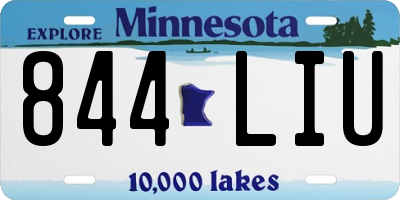 MN license plate 844LIU