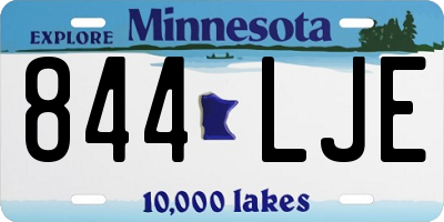 MN license plate 844LJE
