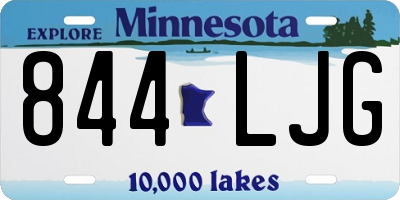 MN license plate 844LJG