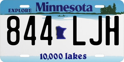MN license plate 844LJH