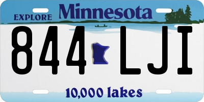 MN license plate 844LJI