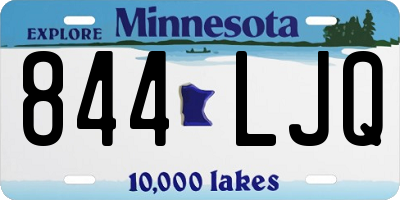 MN license plate 844LJQ