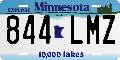 MN license plate 844LMZ