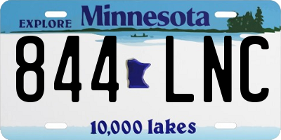 MN license plate 844LNC