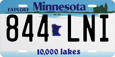 MN license plate 844LNI