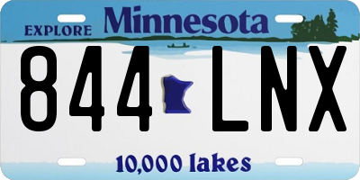 MN license plate 844LNX