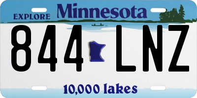 MN license plate 844LNZ