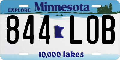 MN license plate 844LOB