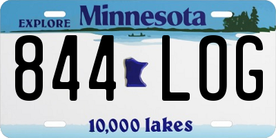 MN license plate 844LOG
