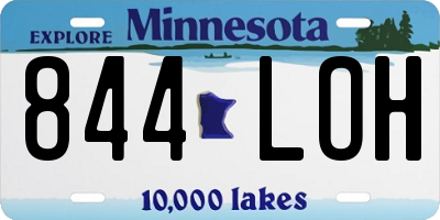 MN license plate 844LOH