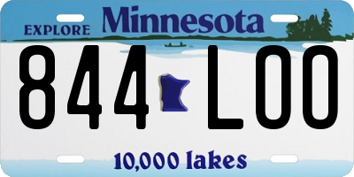 MN license plate 844LOO