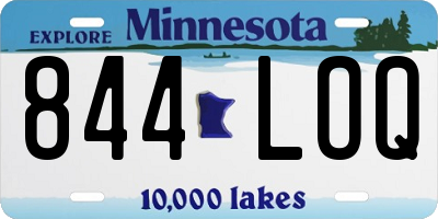 MN license plate 844LOQ