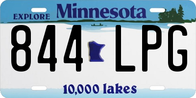 MN license plate 844LPG