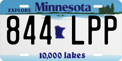 MN license plate 844LPP
