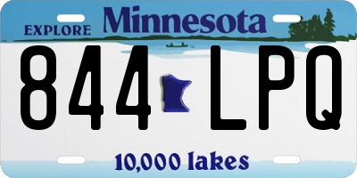 MN license plate 844LPQ