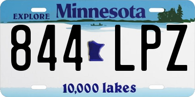 MN license plate 844LPZ