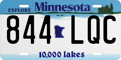 MN license plate 844LQC