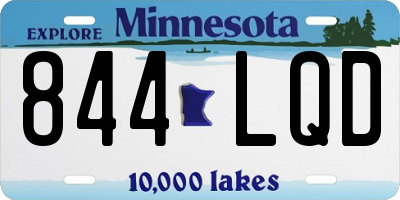 MN license plate 844LQD