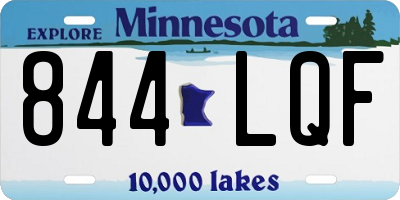 MN license plate 844LQF