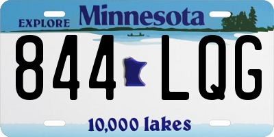 MN license plate 844LQG