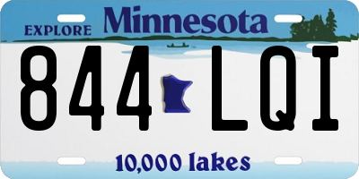 MN license plate 844LQI