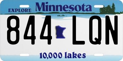 MN license plate 844LQN
