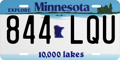 MN license plate 844LQU