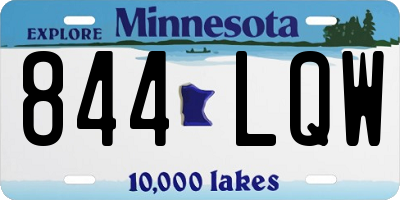 MN license plate 844LQW