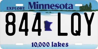 MN license plate 844LQY