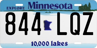 MN license plate 844LQZ