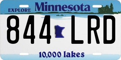 MN license plate 844LRD