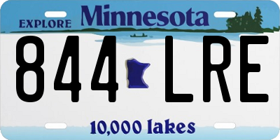 MN license plate 844LRE