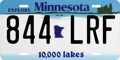 MN license plate 844LRF