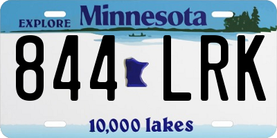 MN license plate 844LRK