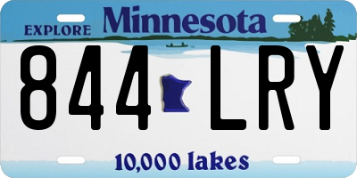 MN license plate 844LRY