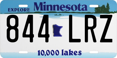 MN license plate 844LRZ